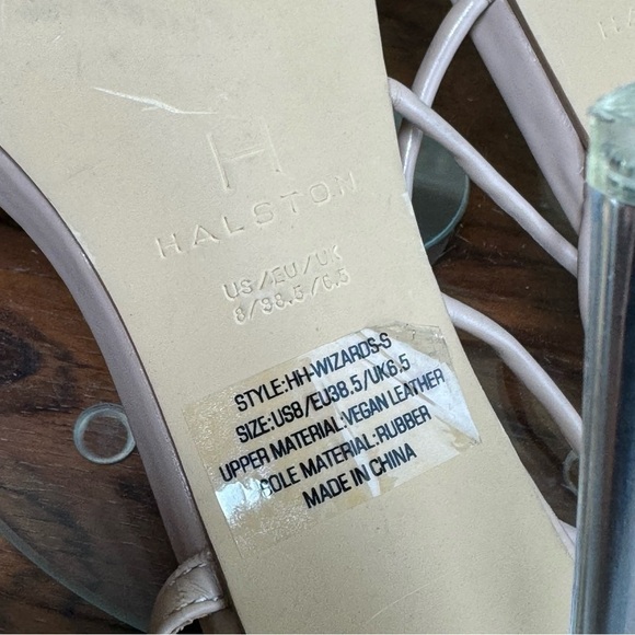 H HALSTON Women's Wizard Multi Strap Party Heels Sandal in nude - Picture 14 of 15